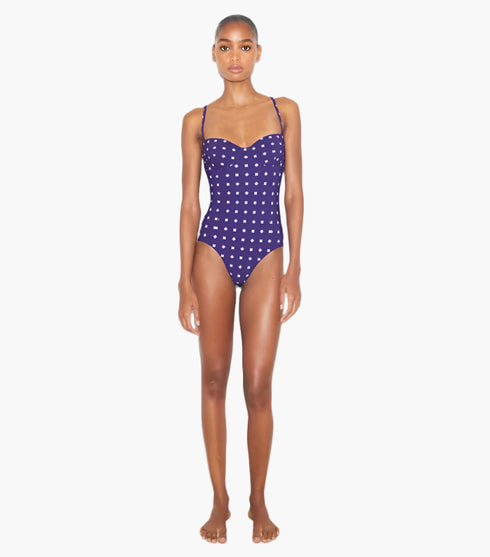 Ballpoint Ink Nothing Ditsy - Balconette Swimsuit - GLAM MODA